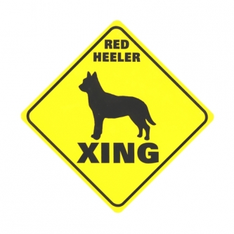 Red Heeler Crossing Sign